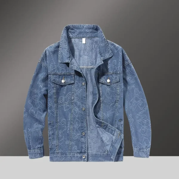Men's Slim-Fit Denim Blazer - Image 4