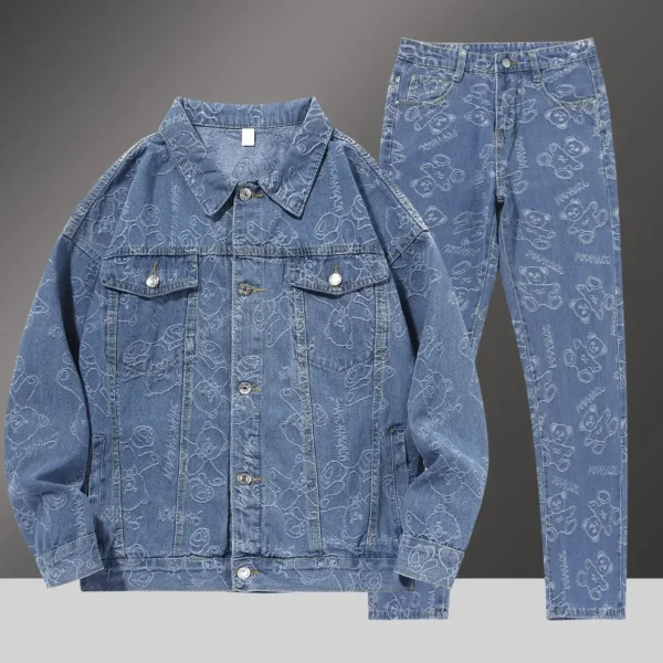 Men's Slim-Fit Denim Blazer - Image 3
