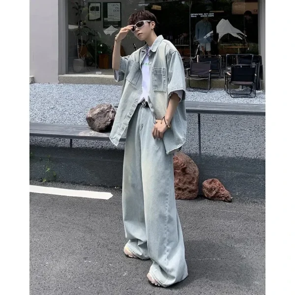 Vintage Washed Denim Set - Image 3