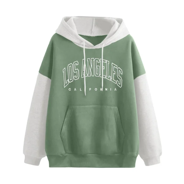 Letter Print Zip-Up Hoodie - Image 2
