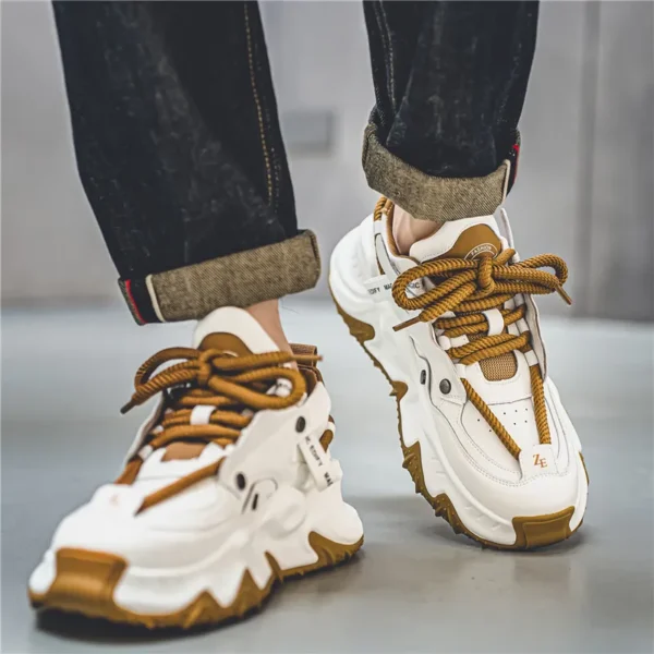 Men’s Retro Leather Board Shoes - Image 4