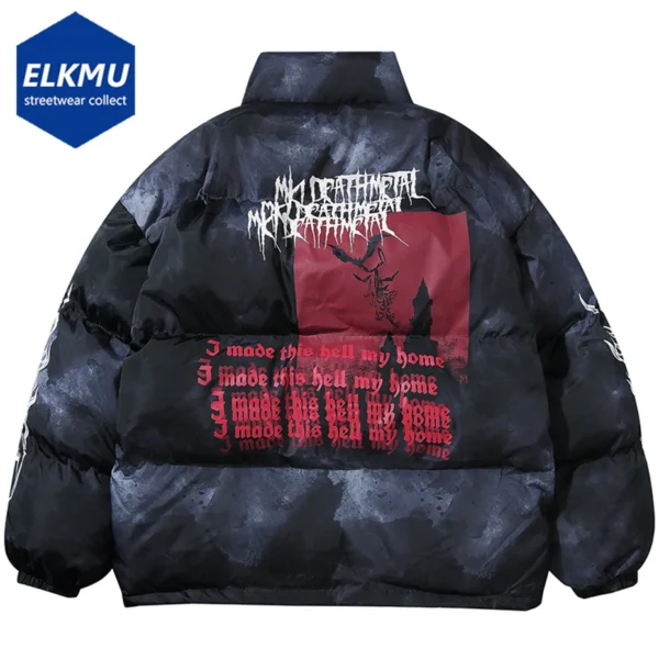 Oversized Tie Dye Puffer Jacket