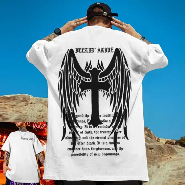 Men’s 3D Wing Print T-Shirt - Image 3