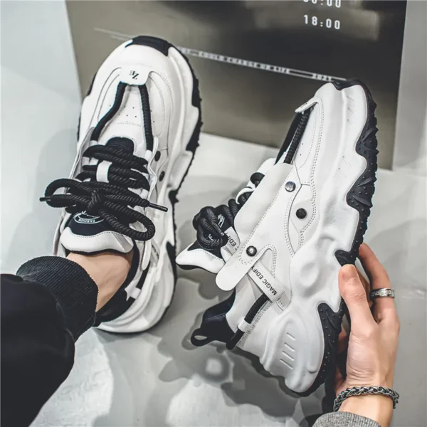 Men’s Retro Leather Board Shoes - Image 2