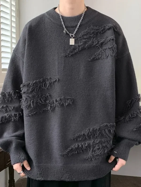 Retro Loose Knit Sweater - Image 3