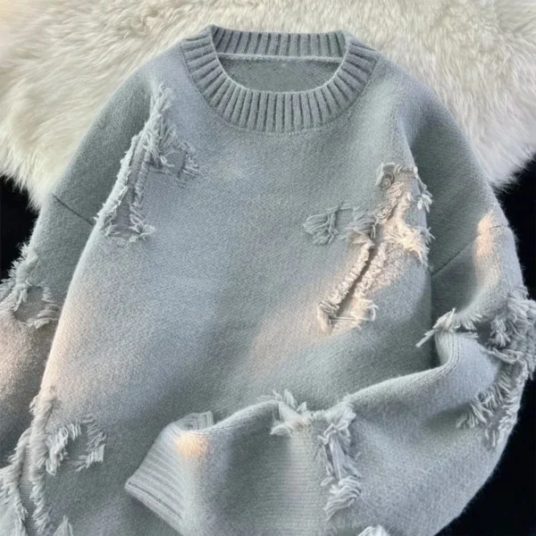 Retro Fringe Knit Sweater