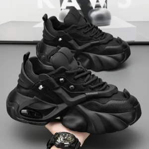Men’s Luxury Black Platform Sneakers