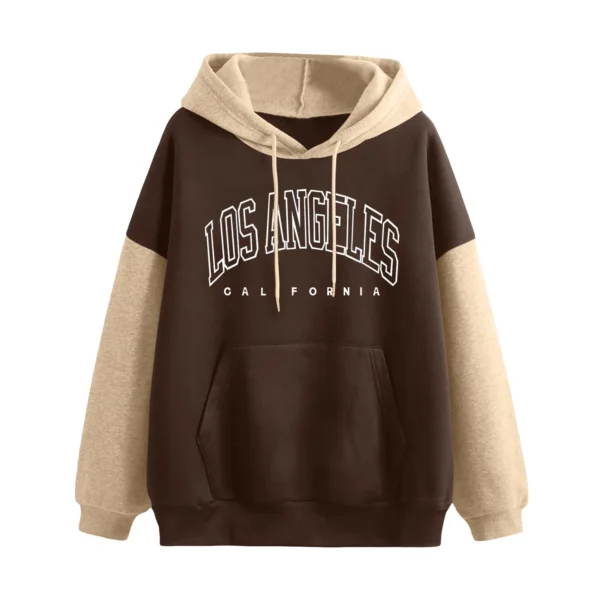 Letter Print Zip-Up Hoodie