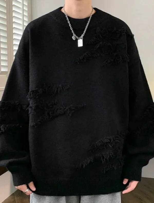 Retro Loose Knit Sweater - Image 2