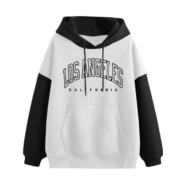 Letter Print Zip-Up Hoodie - Image 3