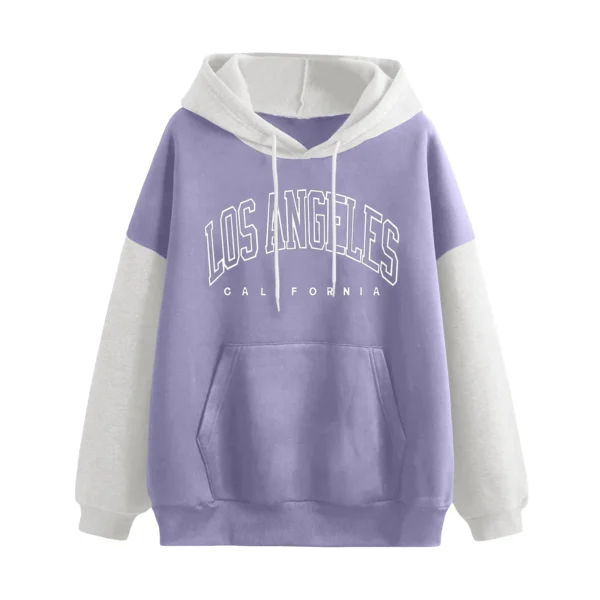 Letter Print Zip-Up Hoodie - Image 4