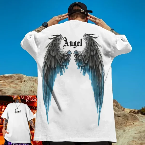 Men’s 3D Wing Print T-Shirt - Image 2