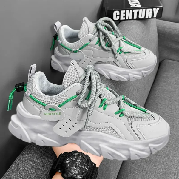 Men’s Thick-Soled Casual Sneakers - Image 2