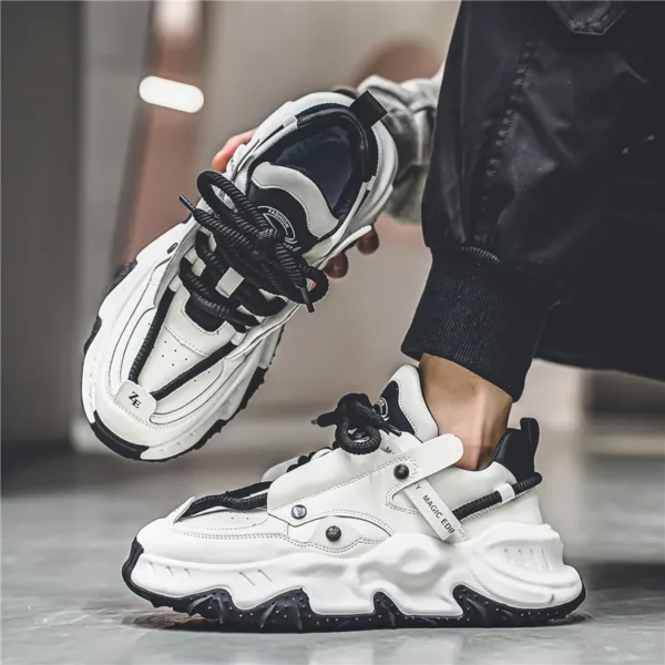 Men’s Retro Leather Board Shoes - Image 6